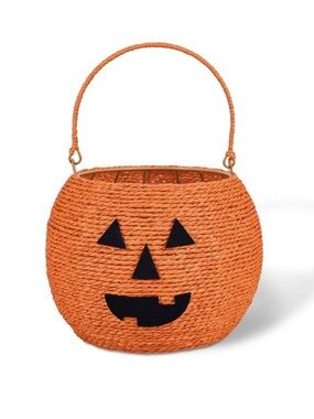 New! Halloween Jack-O'-Lantern Rope Basket w/ Handle Target Bullseye 2026
